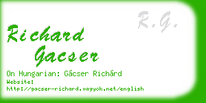 richard gacser business card